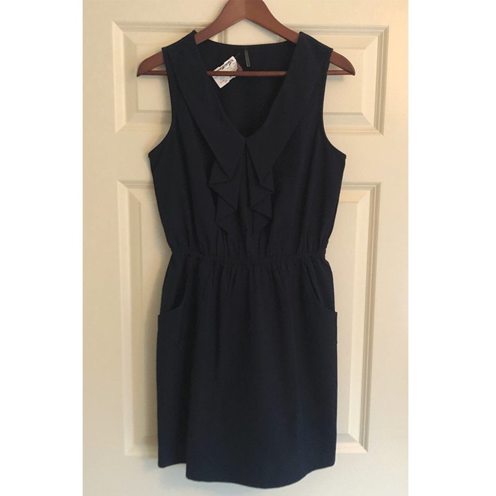 UNWORN: Navy Ruffle Cocktail Dress